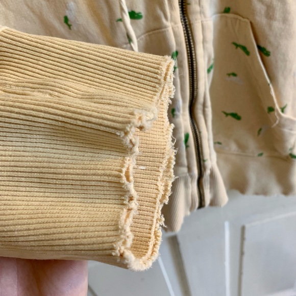 FREE PEOPLE pale yellow whale pattern jacket - Picture 4 of 14